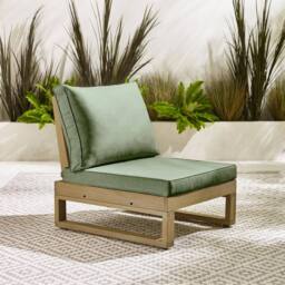 FurnitureboxUK Brisa Solid Wood 5 Seat Outdoor Sofa Set in Green - thumbnail 7
