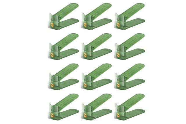Hygrad Built to Survive Acrylic Shoe Slots Organizer Wardrobe Stacker Space Saver Rack Holder in Green - image 1