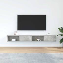 Berkfield Home TV Cabinets 2 pcs Concrete Grey 100x31x25.5 cm Engineered Wood - thumbnail 3