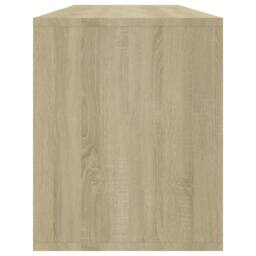 Berkfield Home TV Cabinet Sonoma Oak 130x35x50 cm Engineered Wood in Beige - Size: 130 x 35 x 50 cm - thumbnail 7