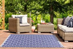 Rugstyle Summer Breeze Outdoor Rug in Navy - Size: 100 cm x 150 cm - thumbnail 1