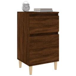 Berkfield Home Bedside Cabinets 2 pcs Brown Oak 40x35x70 cm - Size: 40 x 35 x 70 cm - thumbnail 4