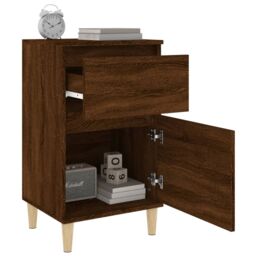 Berkfield Home Bedside Cabinets 2 pcs Brown Oak 40x35x70 cm - Size: 40 x 35 x 70 cm - thumbnail 5