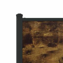Berkfield Home Metal Bed Frame without Mattress Smoked Oak 140x200 cm in Brown - thumbnail 8