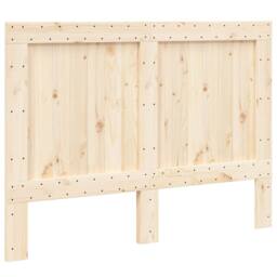Berkfield Home Headboard 140x104 cm Solid Wood Pine in Natural - thumbnail 1