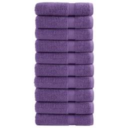 Berkfield Home Premium Bath Towels SOLUND 10 pcs 100x150 cm 600 gsm in Purple - thumbnail 2
