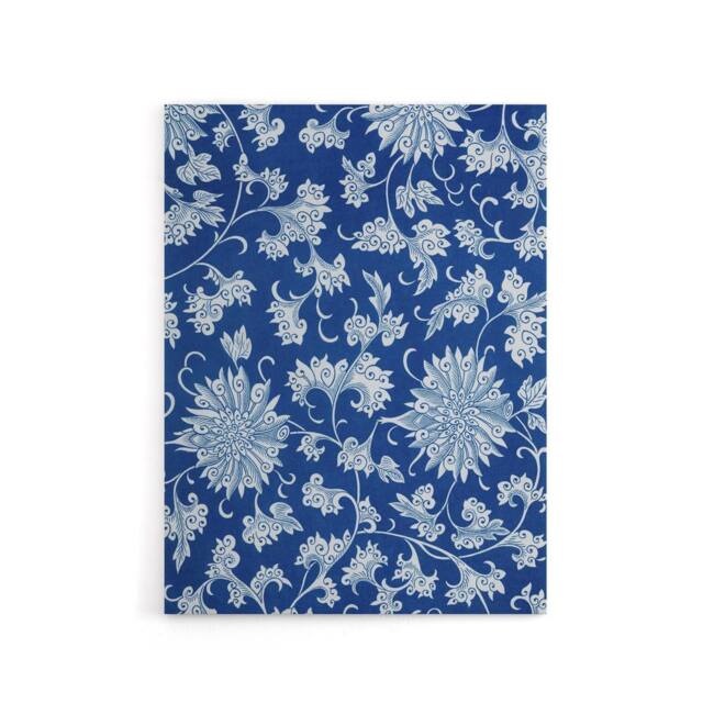 "Artery8 Owen Jones Ornamental Flower Pattern in Blue Canvas Wall Art Print - Size: W12"" x H16""" - image 1