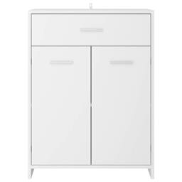 Berkfield Home Sturdy Bathroom Cabinet White 60x33x80 cm Engineered Wood - Size: 60 x 33 x 80 cm - thumbnail 5