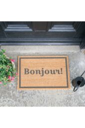 Artsy Mats Bonjour Grey Doormat - Regular 60x40cm - Size: 40 cm x 60 cm - thumbnail 2