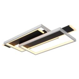 Netlighting Finnley Integrated LED Semi Flush Ceiling Light Matt Black LED 3000K