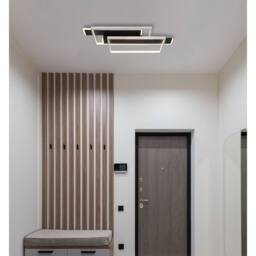 Netlighting Finnley Integrated LED Semi Flush Ceiling Light Matt Black LED 3000K - thumbnail 6