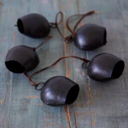 Paper High Black Iron Cow Bell Hanging - thumbnail 2