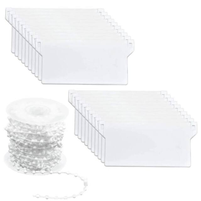 SPETLEK Vertical Blind Weights 50x Bottom Weights with Chain in White - image 1