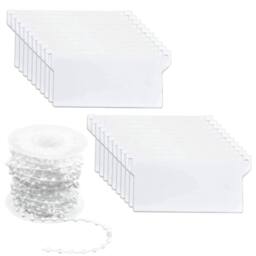 SPETLEK Vertical Blind Weights 50x Bottom Weights with Chain in White - thumbnail 1