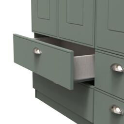 Ready Assembled 2 U Albert Tall Triple 2 Drawer + Drawer Wardrobe (Ready Assembled) in Pale Green - thumbnail 7