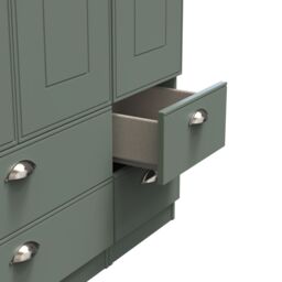 Ready Assembled 2 U Albert Tall Triple 2 Drawer + Drawer Wardrobe (Ready Assembled) in Pale Green - thumbnail 8