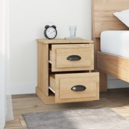 Berkfield Home Bedside Cabinet Sonoma Oak 39x39x47.5 cm Engineered Wood in Brown - thumbnail 3