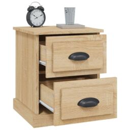 Berkfield Home Bedside Cabinet Sonoma Oak 39x39x47.5 cm Engineered Wood in Brown - thumbnail 5