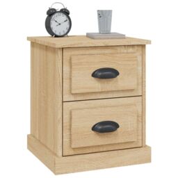 Berkfield Home Bedside Cabinet Sonoma Oak 39x39x47.5 cm Engineered Wood in Brown - thumbnail 4