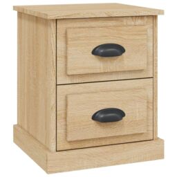 Berkfield Home Bedside Cabinet Sonoma Oak 39x39x47.5 cm Engineered Wood in Brown - thumbnail 2