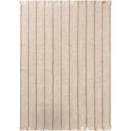 THE RUGS Sierra Jute Rug & Runner Hand Woven Natural Fibre Striped 10mm Pile in Cream - Size: 160 cm x 230 cm - thumbnail 1