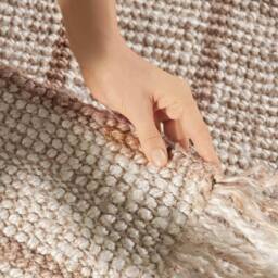 THE RUGS Sierra Jute Rug & Runner Hand Woven Natural Fibre Striped 10mm Pile in Cream - Size: 160 cm x 230 cm - thumbnail 4