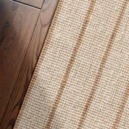 THE RUGS Sierra Jute Rug & Runner Hand Woven Natural Fibre Striped 10mm Pile in Cream - Size: 160 cm x 230 cm - thumbnail 7