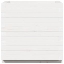 Berkfield Home Garden Planter White 50x50x49.5 cm Solid Wood Pine - thumbnail 6