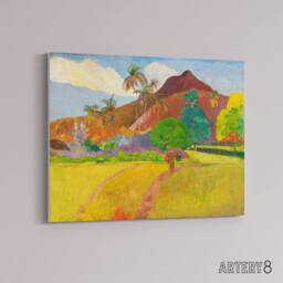 "Artery8 Paul Gauguin Tahitian Landscape Canvas Wall Art Print - Size: W18"" x H24""" - thumbnail 2