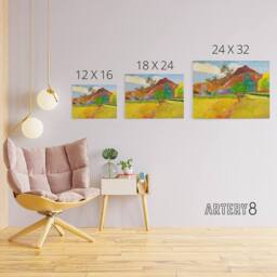 "Artery8 Paul Gauguin Tahitian Landscape Canvas Wall Art Print - Size: W18"" x H24""" - thumbnail 4