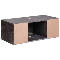 Wyld and Coco Black Marble Wall-Mounted Bathroom Cabinet 80 x 40 cm Fluted Front - thumbnail 6