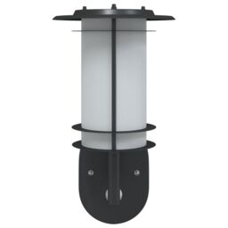 Berkfield Home Outdoor Wall Lights with Sensors 2pcs Black Stainless Steel - thumbnail 4