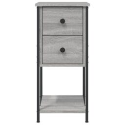 Berkfield Home Bedside Cabinet Grey Sonoma 32x42x70 cm Engineered Wood - Size: 32 x 42 x 70 cm - thumbnail 6