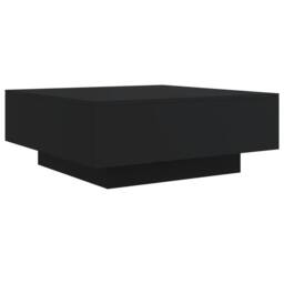 Berkfield Home Coffee Table with LED Lights Black 80x80x31 cm - Size: 80 x 80 x 31 cm - thumbnail 3