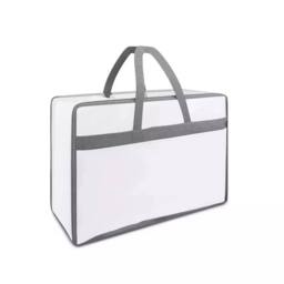 Havendro 2Pcs PVC Clothes Storage Bags Zipped Wardrobe Organizer Box in Clear - thumbnail 2