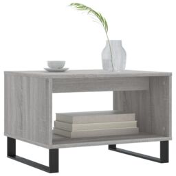 Berkfield Home Coffee Table Grey Sonoma 60x50x40 cm Engineered Wood - Size: 60 x 50 x 40 cm - thumbnail 3
