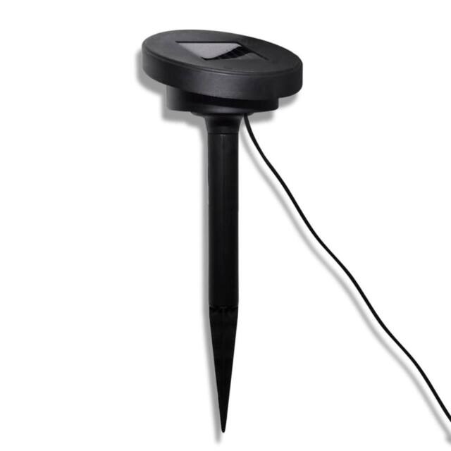 Berkfield Home Solar Bowl 3 LED Garden Lights with Spike Anchors & Solar Panel in White - image 1