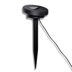 Berkfield Home Solar Bowl 3 LED Garden Lights with Spike Anchors & Solar Panel in White - thumbnail 1