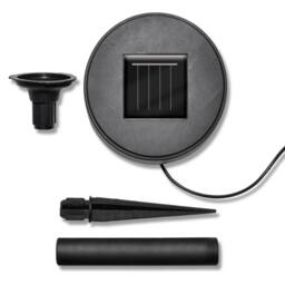Berkfield Home Solar Bowl 3 LED Garden Lights with Spike Anchors & Solar Panel in White - thumbnail 4
