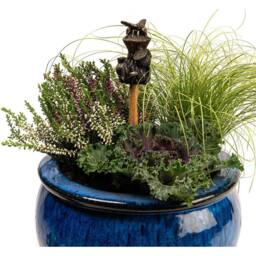Jardinopia Bee On Thistle Cane or Stake Topper - L4 x W5 x H7.5 cm in Bronze