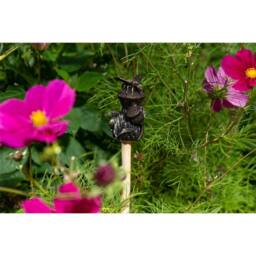 Jardinopia Bee On Thistle Cane or Stake Topper - L4 x W5 x H7.5 cm in Bronze - thumbnail 6