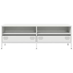 Berkfield Home TV Cabinet White 135x39x43.5 cm Cold-rolled Steel - thumbnail 4