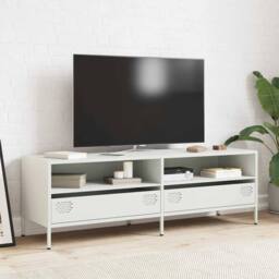 Berkfield Home TV Cabinet White 135x39x43.5 cm Cold-rolled Steel