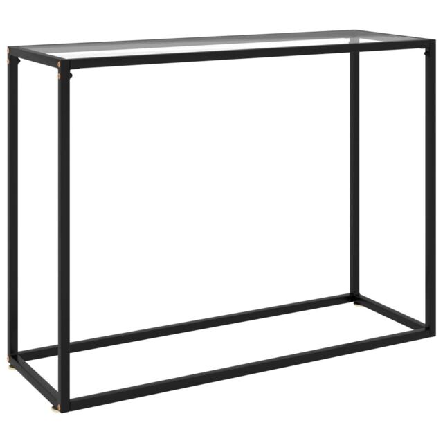 Berkfield Home Console Table Transparent 100x35x75 cm Tempered Glass in Clear - Size: 100 x 35 x 75 cm - image 1