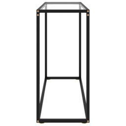 Berkfield Home Console Table Transparent 100x35x75 cm Tempered Glass in Clear - Size: 100 x 35 x 75 cm - thumbnail 3