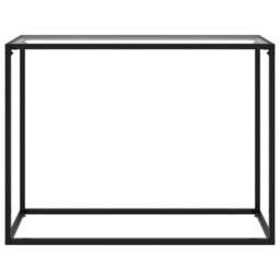 Berkfield Home Console Table Transparent 100x35x75 cm Tempered Glass in Clear - Size: 100 x 35 x 75 cm - thumbnail 2