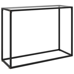 Berkfield Home Console Table Transparent 100x35x75 cm Tempered Glass in Clear - Size: 100 x 35 x 75 cm - thumbnail 1