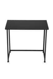 Living and Home Black Willow Wood-Tone Folding Office Desk - thumbnail 2