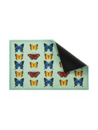 Artsy Mats Butterfly Pattern Indoor Washable Doormat 80x50cm in Light Green - Size: 50 cm x 80 cm - thumbnail 3