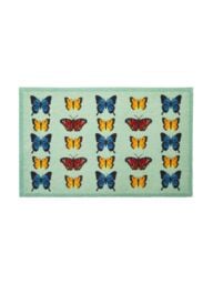 Artsy Mats Butterfly Pattern Indoor Washable Doormat 80x50cm in Light Green - Size: 50 cm x 80 cm - thumbnail 4